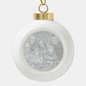 Aangepaste kerstbal | Voeg hier uw afbeelding toe Keramische Bal Ornament (Voorkant)