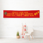 Aangepaste kerstbanners, doe-het-zelf buitenvakant spandoek (Insitu)
