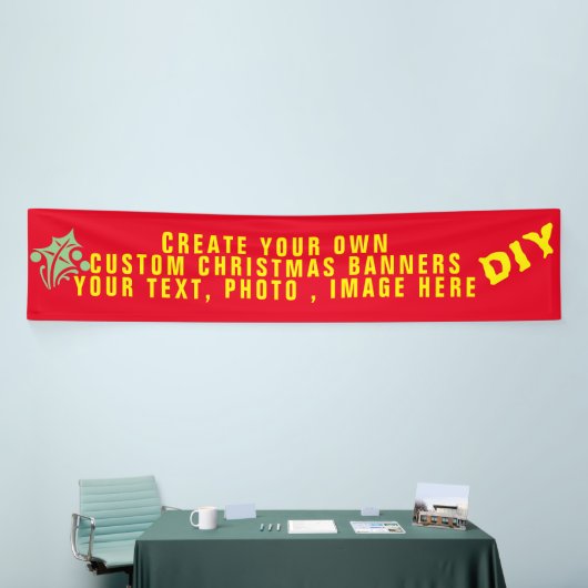 Aangepaste kerstbanners, doe-het-zelf buitenvakant spandoek (Beurs)