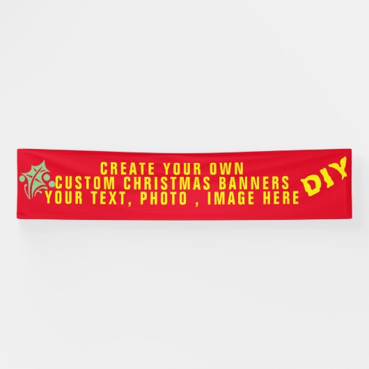 Aangepaste kerstbanners, doe-het-zelf buitenvakant spandoek (Horizontaal)