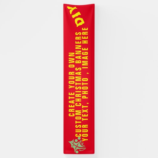 Aangepaste kerstbanners, doe-het-zelf buitenvakant spandoek (Verticaal)