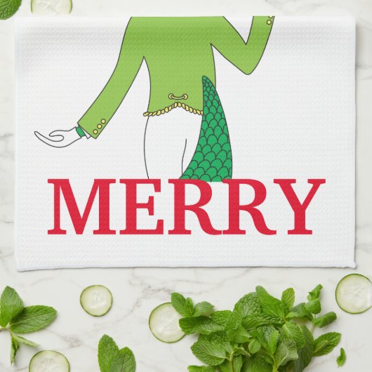 Aangepaste kerstbar handdoeken (Gevouwen)