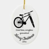 Aangepaste kerstbiking - Good Time Quote Keramisch Ornament (Voorkant)