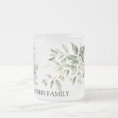 Aangepaste Kerstbloemen & Vogel – Al onze Liefde Matglas Koffiemok (Center)