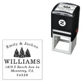 Aangepaste kerstbomen Vakantie Retour Adres Zelfinktende Stempel (In situ)