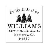 Aangepaste kerstbomen Vakantie Retour Adres Zelfinktende Stempel (Design)