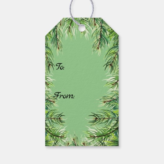 Aangepaste kerstboom aangepast cadeaulabel (Achterkant)