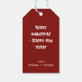 Aangepaste kerstboom & cadeaus – feestelijke decor cadeaulabel (Achterkant)