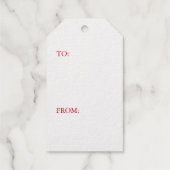 AANGEPASTE KERSTBOOM ECHTE Folie Gift Label (Achterkant)