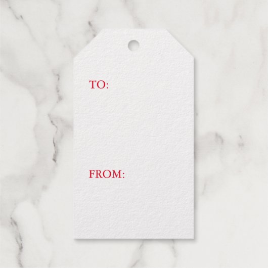 AANGEPASTE KERSTBOOM ECHTE Folie Gift Label (Achterkant)