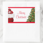 Aangepaste kerstboom en Sjabloon voor cadeautjes Rechthoekige Sticker (Tas)