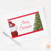 Aangepaste kerstboom en Sjabloon voor cadeautjes Rechthoekige Sticker (Envelop)
