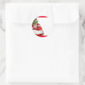 Aangepaste kerstboom en witte Sjabloon Ronde Sticker (Tas)