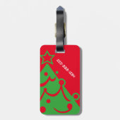 Aangepaste kerstboom met twee kanten bagagelabel (Achterkant verticaal)