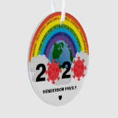 Aangepaste kerstboom van 2020 ornament (voorkant)