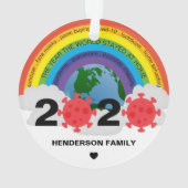 Aangepaste kerstboom van 2020 ornament (achterkant)