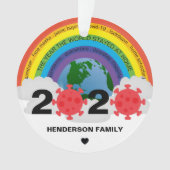 Aangepaste kerstboom van 2020 ornament (voorkant)