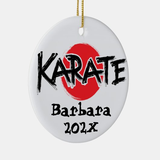 Aangepaste kerstboom voor Karate Keramisch Ornament (Rechts)