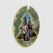 Aangepaste kerstboomfoto's voor grote familie, omh ornament (voorkant)
