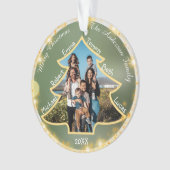 Aangepaste kerstboomfoto's voor grote familie, omh ornament (voorkant)
