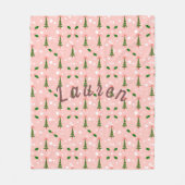 Aangepaste kerstboomklep fleece deken (Voorkant)