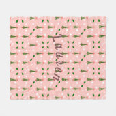 Aangepaste kerstboomklep fleece deken (Voorkant (Horizontaal))