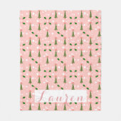 Aangepaste kerstboomklep fleece deken (Voorkant)