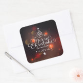 Aangepaste kerstboomkleuring vierkante sticker (Envelop)