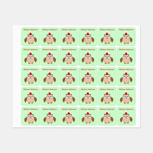 Aangepaste kerstboomkor labels (Vel)