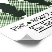 Aangepaste kerstboomstructuur Boerderij Neutrale a Poster (Hoek)