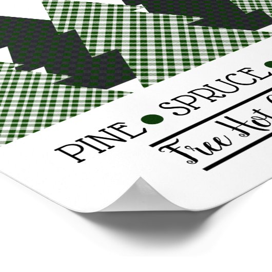 Aangepaste kerstboomstructuur Boerderij Neutrale a Poster (Hoek)