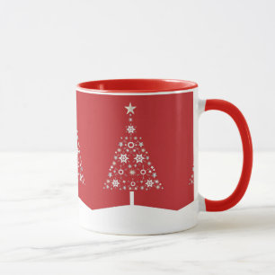 Aangepaste kerstboomstructuur Mok