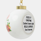 Aangepaste kerstboomversiering met keramische kera keramische bal ornament (Links)