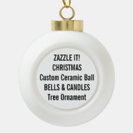 Aangepaste kerstboomversiering met keramische kera keramische bal ornament