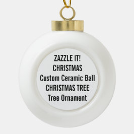Aangepaste kerstboomversiering met keramische kera keramische bal ornament