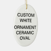 Aangepaste kerstboomversiering met ovaal Porcelain Keramisch Ornament (Rechts)