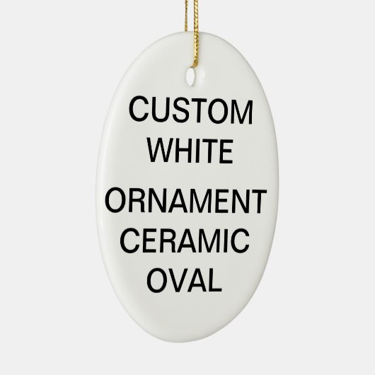 Aangepaste kerstboomversiering met ovaal Porcelain Keramisch Ornament (Rechts)
