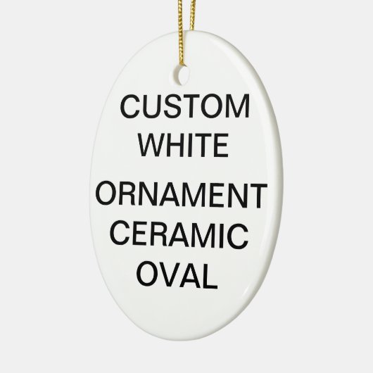 Aangepaste kerstboomversiering met ovaal Porcelain Keramisch Ornament (Links)