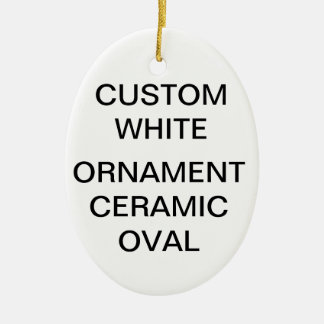 Aangepaste kerstboomversiering met ovaal Porcelain Keramisch Ornament