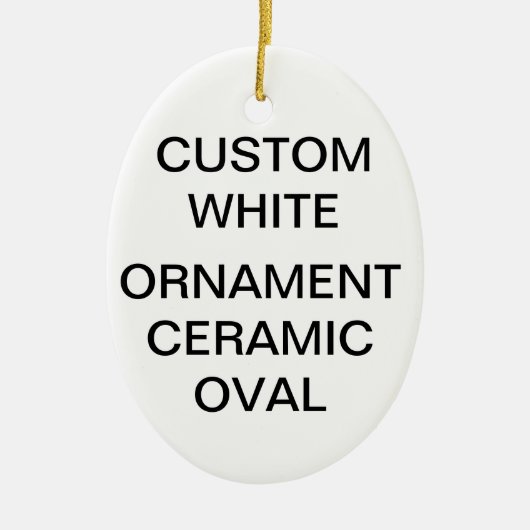 Aangepaste kerstboomversiering met ovaal Porcelain Keramisch Ornament (Voorkant)