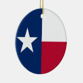 Aangepaste kerstboomversiering met Texas-vlag Keramisch Ornament (Rechts)