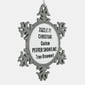 Aangepaste kerstboomversiering met voetsnowflake tin sneeuwvlok ornament (Links)