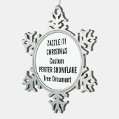 Aangepaste kerstboomversiering met voetsnowflake tin sneeuwvlok ornament (Rechts)