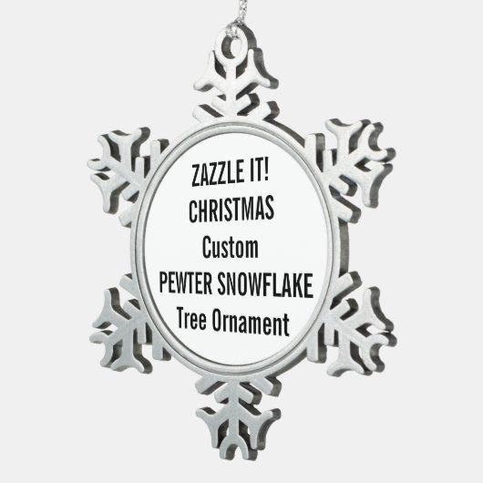 Aangepaste kerstboomversiering met voetsnowflake tin sneeuwvlok ornament (Rechts)