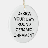 Aangepaste kerstboomversiering rond Porcelain Keramisch Ornament (Rechts)