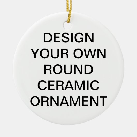Aangepaste kerstboomversiering rond Porcelain Keramisch Ornament (Voorkant)