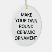 Aangepaste kerstboomversiering rond Porcelain Keramisch Ornament (Rechts)