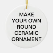 Aangepaste kerstboomversiering rond Porcelain Keramisch Ornament (Voorkant)