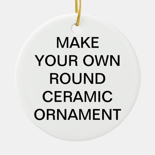 Aangepaste kerstboomversiering rond Porcelain Keramisch Ornament (Voorkant)