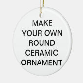 Aangepaste kerstboomversiering rond Porcelain Keramisch Ornament (Links)